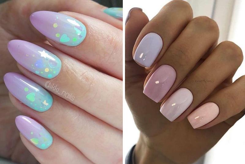 Pastelowe paznokcie hybrydowe