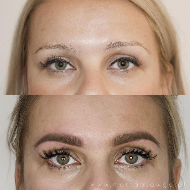 Proces gojenia po makijażu permanentnym brwi