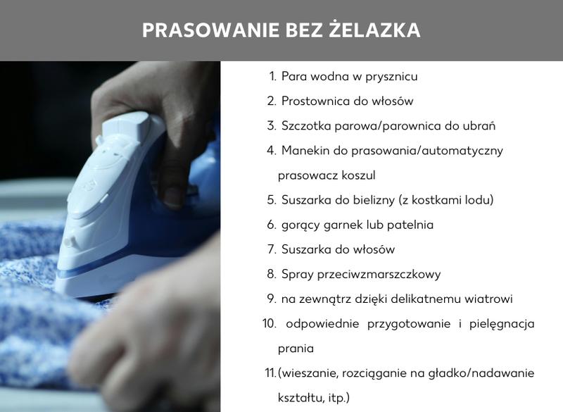 Wygładzanie ubrań parą wodną